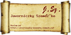 Javorniczky Szemőke névjegykártya